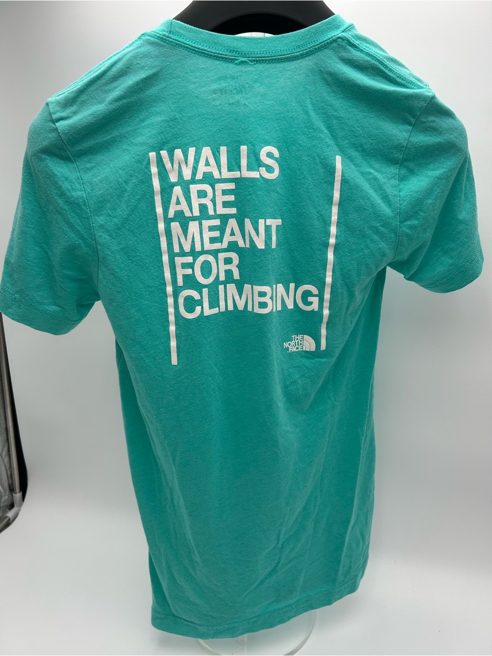 The North Face Men's Teal 'Walls Are Meant For Climbing' Graphic Tee